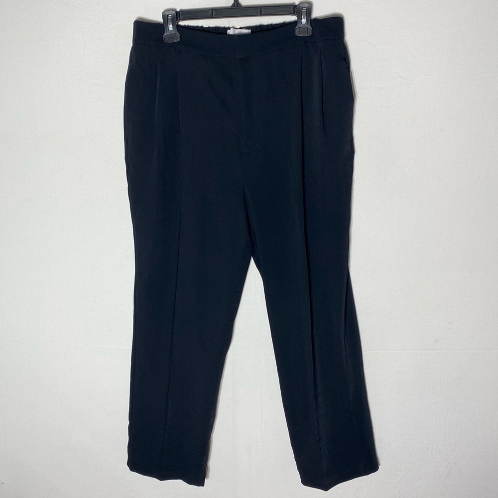 BB Dakota Black Pleated Front Trouser Pants Slacks Dress Pants Career Wear L